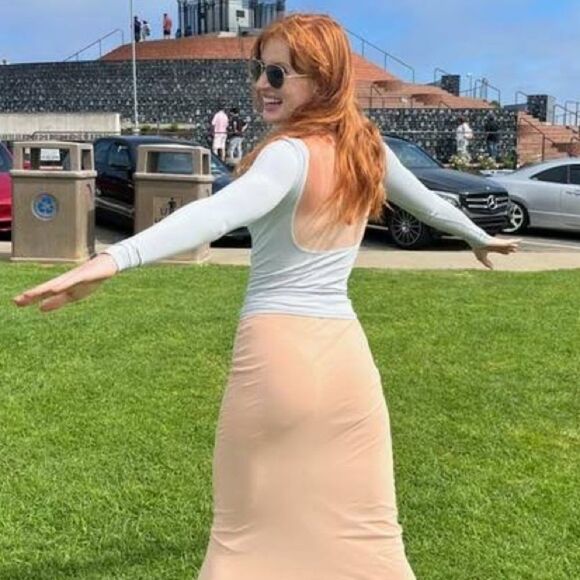 NWOT Free People Low Back Seamless Long Sleeve Top Sz XS in Color Skywriting - Picture 9 of 12